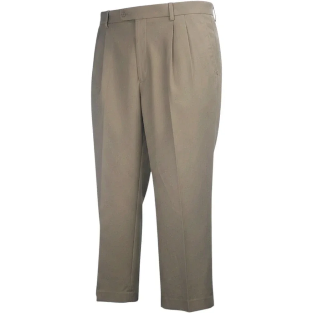 Kilburne & Finch Men's 42W/29 Dress Pants-Beige-Performance-Stretch Waistaband